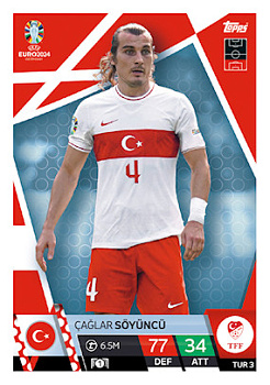 Caglar Soyuncu Turkey Topps Match Attax EURO 2024 #TUR3